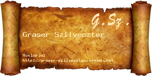 Graser Szilveszter névjegykártya